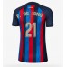 Billige Barcelona Frenkie de Jong #21 Hjemmetrøye Dame 2022-23 Kortermet